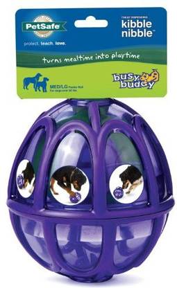 PetSafe Busy Buddy Kibble Nibble Meal Dispensing Dog Toy, Medium/Large Rubber Chew Toy For Dog