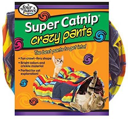 Four Paws Super Catnip Crazy Cat Tunnel Pants Toy Cotton Fetch Toy For Cat