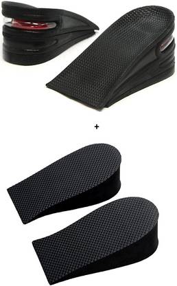 Royalkart Combo Deal : 6 Cm Height Increasing Shoes Insoles + 3.5 Cm Height Increasing shoes Insoles PU Foam, Silicone Heel Regular Shoe Insole