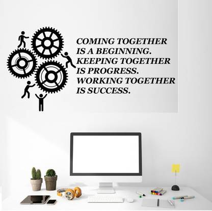 marvellous 100 cm m_teamworktogether Self Adhesive Sticker