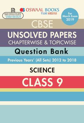Oswaal CBSE Chapter wise Unsolved Papers Class 9 Science (For 2019 Exam)