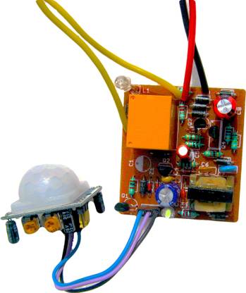 cyberspectrum HC-SR501 220vAC Relay Switch Soldered CIRCUIT BOARD with PIR Motion Sensor Module PIR Motion Detector PIR sensor InfraRed Proximity Sensor 1Pc Security Circuit and Motion Detector Electronic Hobby Kit