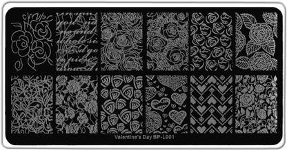 BORN PRETTY Valentine’s Day BP-L001 Stainless Steel Nail Stamping Image Plate.
