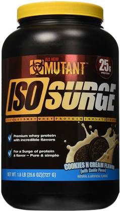 Mutant Mutant Iso Surge Protein Isolate Powder, Cookies & Cream, 1.6 Pound Whey Protein