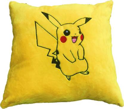 CREATIVEVILLA STUFFED SOFT YELLOW PIKACHU CUSHION  - 35 cm
