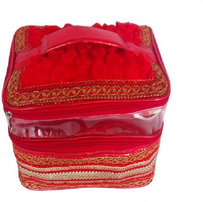 ना पुर्से transparent Lace border vanity bag