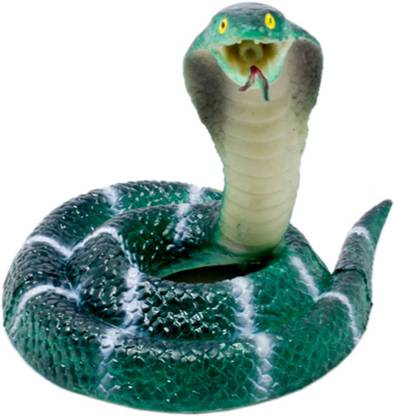 Tootpado Realistic Rubber Snake Toy Round Cobra - Dark Green (2FNS86) - Garden Props Prank Gag Gifts