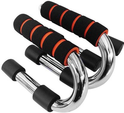 Leosportz Push Up Bars - Strong Chrome Steel Pushup Stands with Comfortable Foam Grip and Non-slip Bars Sturdy and Less Wrist Strain Push-up Bar