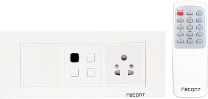 recont Control 6 Module Switch Board for 3 Lights with Socket 6 A One Way Electrical Switch