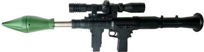 IndusBay Army Style Rambo Toy Gun Big Size 25 inches with Flashlight, Laser Target System Guns & Darts