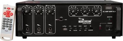5 CORE AMP-60W DLX Professional 60 Watts , 3 Microphones , 1 AUX & 1 USB Input 60 W AV Control Amplifier
