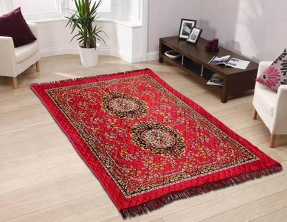 Hot Dealzz Multicolor Polyester Carpet