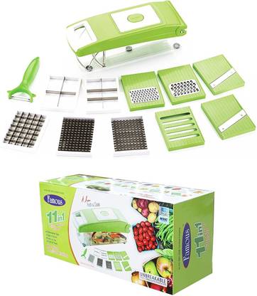 SS Famous 11 In 1 Vegetable & Fruits Cutter, Slicer, Dicer Grater, Peeler & Vegetable Grater & Slicer
