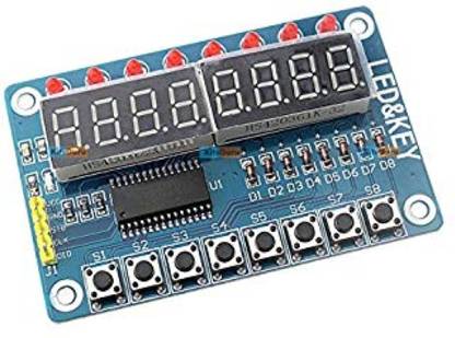 KitsGuru TM1638 Eight 8 - Bit LED Digital Tube Display module 8 Keys Seven Segment Display Lights Electronic Hobby Kit