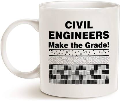 Devron Engineer Father's Day and Mother's Day Gifts - Civil Engineers Make The Grade! - Best Engineering Gifts for Men, Ceramic Coffee Mug