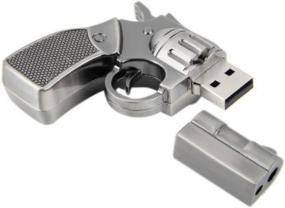Tobo USB 2.0 Flash Drive Cartoon Metal Revolver Pistol Gun Shape Pen Drive Thumb Drive Memory Stick Pen drive Jump Drive Flash Disk 32 GB Pen Drive Compatible with Desktop Computer, Laptop USB 2.0 Metal Case