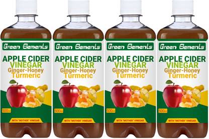 Green Elements - Apple Cider Vinegar With Ginger - Honey - Turmeric & Mother Vinegar