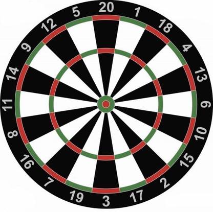 SSD ARROW DART BOARD Game Double Sided - Size 12 inches with 4 free darts Dart Board Game