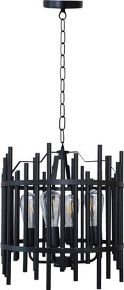 Voylite Unique Grill Designed Black Metal Pendants Ceiling Lamp