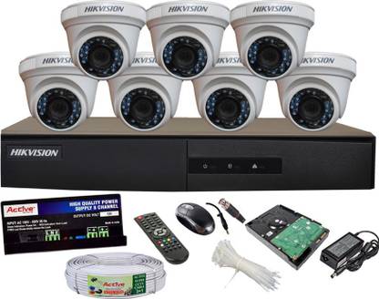 HIKVISION HIKVISION DS-7208HGHI-F1 OR DS-7B08HGHI-F1 720P RESOLUTION BLACK DVR,DS-2CE5ACOT-IRP OR DS-2CE5ACOT-IRP/ECO 1MP DOME CAMERA 07PCS,2TB SATA HARD DISK 720P RESLOLUTION COMBO KIT. Security Camera