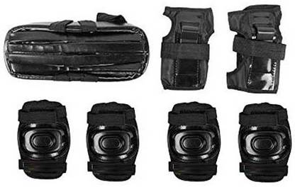 EmmEmm 7 Pcs 4 in 1 Black Medium Size Safe Guard Set For Dancing Skating Kit
