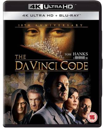 The Da Vinci Code: 10th Anniversary Edition (4K UHD + Blu-ray + Bonus Disc) (3-Disc Set) (Slipcase Packaging + Region Free + Fully Packaged Import)