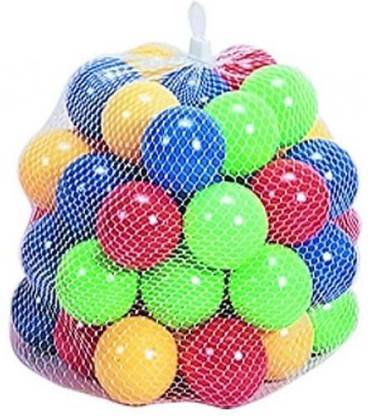 IndusBay 100 Pcs colorful Non Toxic Soft Plastic balls for Kids Tent, Play House, Pool, Pond Swim Tent Toys 9 CM Diameter (Multicolor)