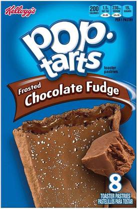 Kellogg's Pop Tarts Toaster Pastries, Frosted Chocolate Fudge, 8 pack - 416g Box