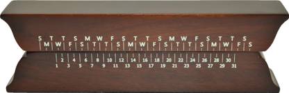 tilt Calendar - Walnut NA Table Calendar