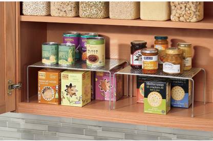 INTERDESIGN Containers Kitchen Rack Steel Classico Expandable & Stackable Cabinet Shelves