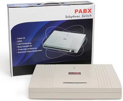 S-tech EPABX Machine 416P for 4 Main (Trunk/P & T) Lines and 16 Extentions Telephone Intercom System Corded Landline Phone