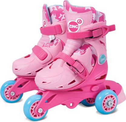 Zinc Adjustable In-line Skates - Size 9-12 UK