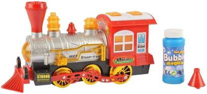 lifestylesection Happy Papa Motion Train Bubble Dispenser Train, Multi Function | Light, Sound and Movement Sensor Wheels (multicolor)