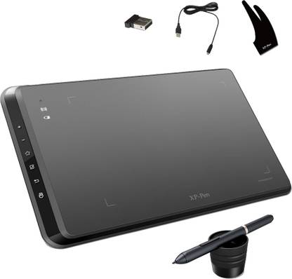 XP Pen Wireless Battery-free Stylus Graphics Drawing Tablet/Drawing Board with Touch Express Keys Star05 11.7 x 5 Graphics Tablet Connectivity - Wireless
