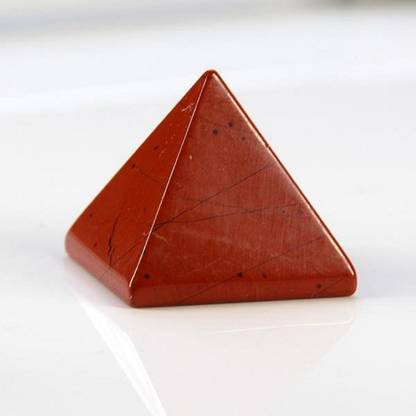 Astrogalaxy Red Jasper Crystal Pyramid Stone(60gm) Decorative Showpiece  -  4 cm