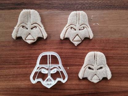 3d print shoppy Darth Vader Cookie Cutter Food Grade Plastic Cookie Cutter Shapes for Kids Bake Ware Cookie Cutter