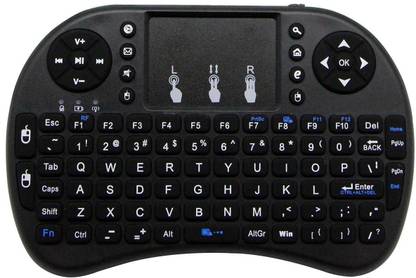 स्मार्ट टेक 2.4G Mini Wireless Keyboard i8 With Lithium Battery Handheld For PC Android TV Media वायरलेस मल्टी-डिवाइस कीबोर्ड