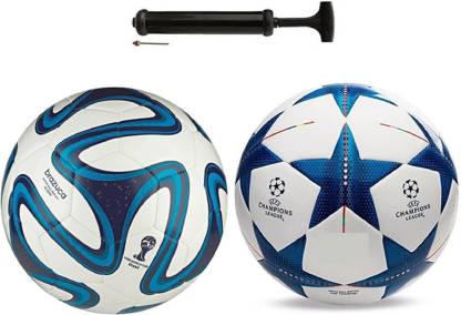 NICE Brazzuka Blue + Starblue Combo Football + Pump Football Kit