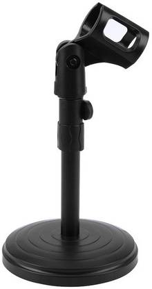 Eightiz Foldable Desk Table Microphone Stand Computer Mic Tripod Stand Angle Adjustable Folding Holder Mount Desk Stand