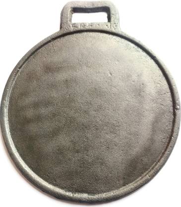 HARISH TRADITIONAL CAST IRON DOSA TAWA - FLAT DESIGN - MEDIUM SIZE -10 INCH WITH FREE IRON DOSA TURNER - Tawa 25 cm diameter