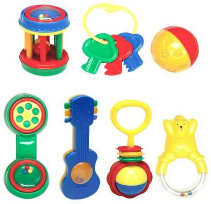 MeeMee Rattle set 7 pic Rattle