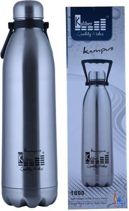 Kaliber Kampus - 1800 Thermosteel - Silver - Double Body - Hot & Cold 1800 ml Water Bottle