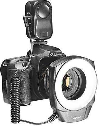 Neewer Marco LED Ring Light with 6 Adapter Rings (49mm, 52mm, 55mm, 58mm, 62mm or 67mm) Flash
