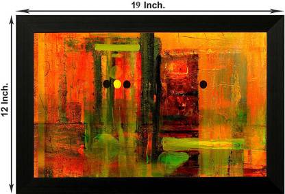 Pintura abstract designer painting with wooden frame # Wall Art # Home Decor # Art Painting # Unique Design # Attractive Frame # Digital Reprint Painting (frame size 18"x12") Spray Paint 12 inch x 19 inch Painting