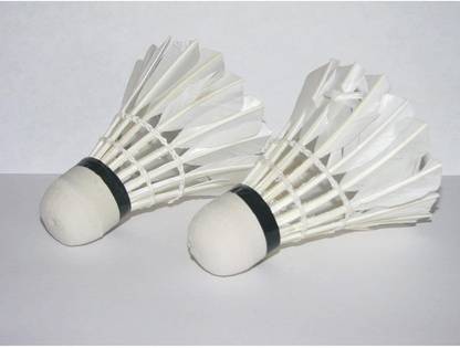 Quinergys ™ LED Light-Up Badminton Birdies (Set of 2) Feather Shuttle  - White