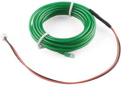 PRTEK EL Wire Green Car Interior Light Ambient Neon Light 5 Meter Roll (green, Pack of 1)universal fit Car Fancy Lights