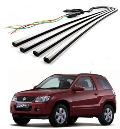 AUTOGARH Waterproof Front Grill Car Net Light Streamer Brake (Red) Turn (Yellow) For Vitara Car Fancy Lights