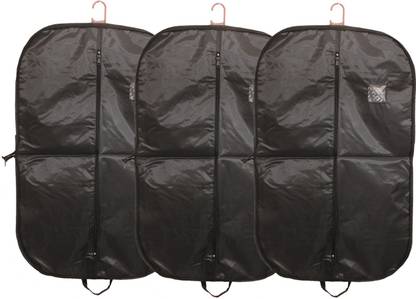 KUBER INDUSTRIES Rexene Menâs Coat Blazer Cover (Black) Set of 3 Pcs Regular Organizer