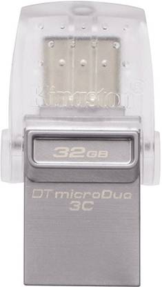 KINGSTON DataTraveler microDuo 3C Type C 32 GB Pen Drive Compatible with Mobile USB 3.1 Metal Case