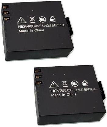 IBS 2 PCS RECHARGEABLE LI-ION SPARE BATTERY 3.7V 900MAH FOR 4K ACTION CAMERA  Battery